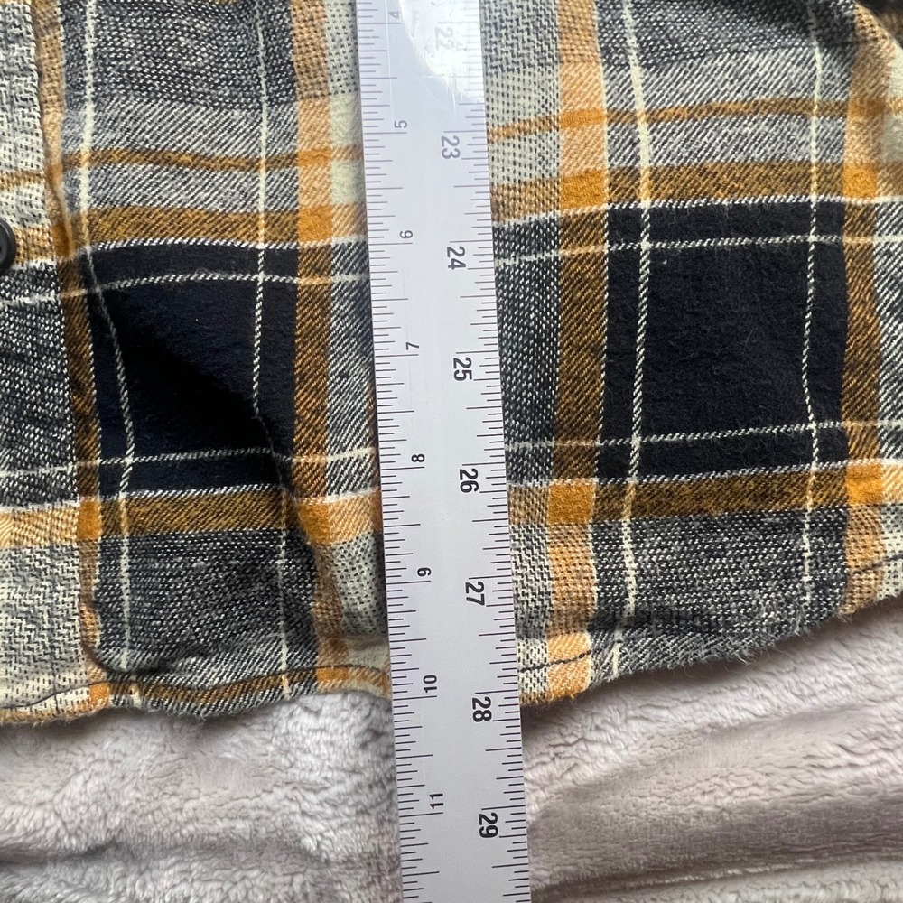 Howitzer Mens XL Adult Flannel Shirt Black Orange Plaid Patriot Made In USA - Picture 4 of 8